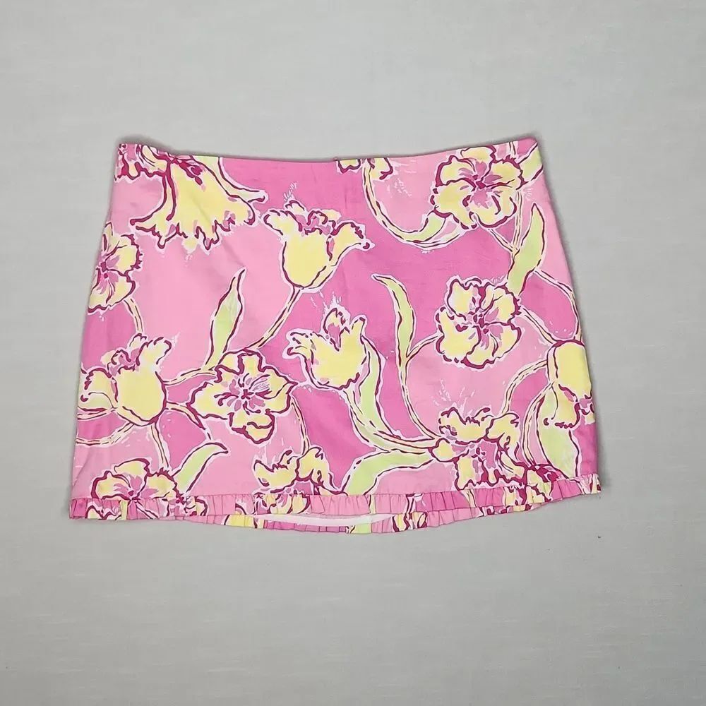Lilly Pulitzer Callie Mini Floral Print Ruffle Skirting